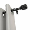 Escenografia 0.75 in. Curtain Rod for 86-120 in. Windows, Black ES3262799